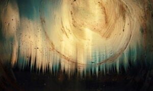 abstract light and dark swirl representing transformation, void, and inner spiritual process