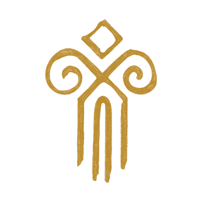 Sacred spiral symbol with diamond representing energy flow, expression, and spiritual integration