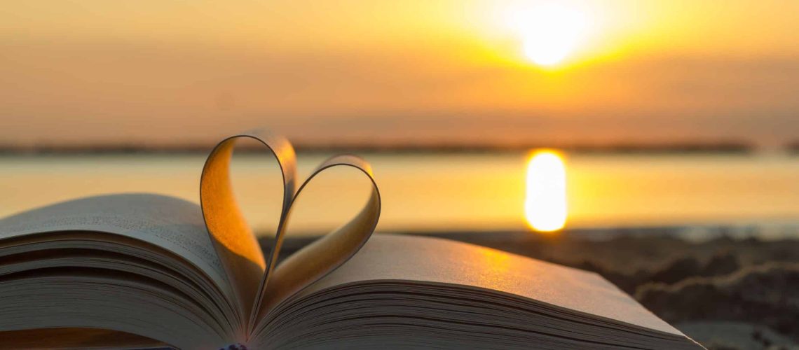 book representing love on the shore